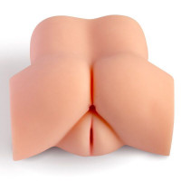 Мастурбатор-полуторс с вибрацией Real Body Real Tess, вагина и анус, 18х15 см