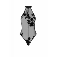 Боді Noir Handmade F314 Ego, XXL, black, сітка, халтер, високі вирізи, блискавка по всій довжині — Просмотреть изображение 5