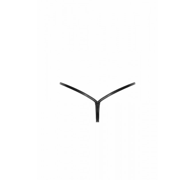 Трусики-стринги Noir Handmade P012 Wild, XXL, под латекс, крокодиловый принт, застежки по бокам