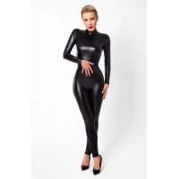 Комбінезон Noir Handmade F319 Caged, 3XL, під латекс, довгий рукав, з доступом, кільце на поясі — Переглянути зображення 2