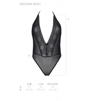 Боді Passion DROSERA BODY black, S/M, високі вирізи, верх на зав’язках — Переглянути зображення 8