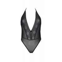 Боді Passion DROSERA BODY black, S/M, високі вирізи, верх на зав’язках — Переглянути зображення 4