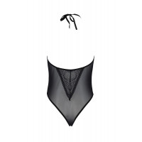 Боди Passion DROSERA BODY black, S/M, высокие вырезы, верх на завязках