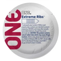 Презерватив ONE Extreme Ribs, 1 шт, ребристий, зі змазкою — Переглянути зображення 1