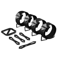 Набір фіксаторів для рук та ніг LOCKINK Hogtie Set, чорний, ремені з натуральної шкіри — Переглянути зображення 1