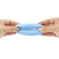 Мастурбатор-яйце Wooomy Wigggler Mini Masturbator, дуже ніжний, пробник лубриканту Amorean 1 мл — Переглянути зображення 5