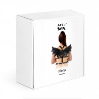 Жіноча портупея Art of Sex - Wings чорна XS-M, екошкіра