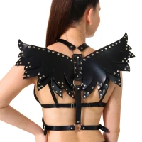 Жіноча портупея Art of Sex - Wings чорна XS-M, екошкіра — Переглянути зображення 3