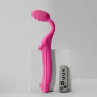 Безремінний страпон з вібрацією Strap-On-Me Vibrating Fuchsia XL, діам. 4,7см, пульт ДК, регульований — Переглянути зображення 1