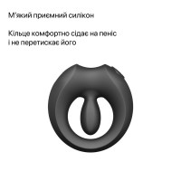 Эрекционное смарт-виброкольцо Zalo Apis Obsidian Black, до 4 часов работы, зарядный кейс — Просмотреть изображение 6