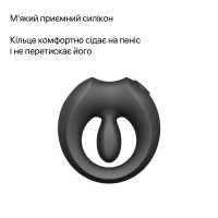 Ерекційне смарт-віброкільце Zalo Apis Obsidian Black, до 4 годин роботи, зарядний кейс — Переглянути зображення 6