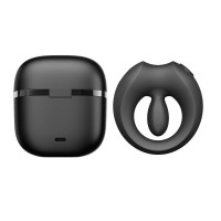 Эрекционное смарт-виброкольцо Zalo Apis Obsidian Black, до 4 часов работы, зарядный кейс — Просмотреть изображение 8