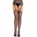 Колготки-панчохи Leg Avenue Backseam Net Stockings з поясом для панчіх, один розмір, чорні