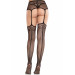 Колготки-панчохи Leg Avenue Backseam Net Stockings з поясом для панчіх, один розмір, чорні