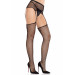 Колготки-панчохи Leg Avenue Backseam Net Stockings з поясом для панчіх, один розмір, чорні