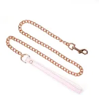 Нашийник з повідцем Liebe Seele White &amp; Pink Fairy Goat Leather Collar — Переглянути зображення 10