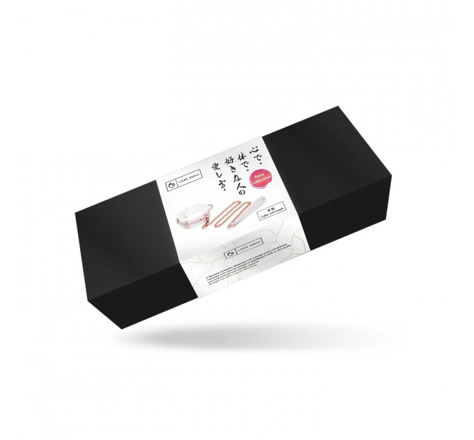 Нашийник з повідцем Liebe Seele White & Pink Fairy Goat Leather Collar