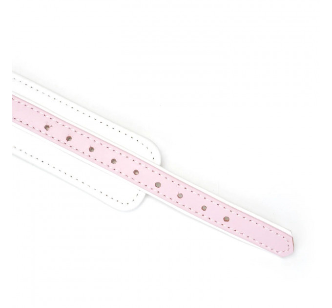 Нашийник з повідцем Liebe Seele White & Pink Fairy Goat Leather Collar