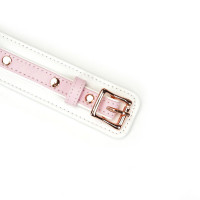Ошейник с поводком Liebe Seele White & Pink Fairy Goat Leather Collar