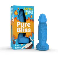 Ароматна свічка пікантної форми Pure Bliss Blue Coco Splash (Кокосове молоко) 18 см — Переглянути зображення 1
