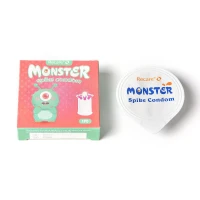 Насадка на член Recare Turquoise Monster Spike Condom (презерватив з вусиками) — Просмотреть изображение 4