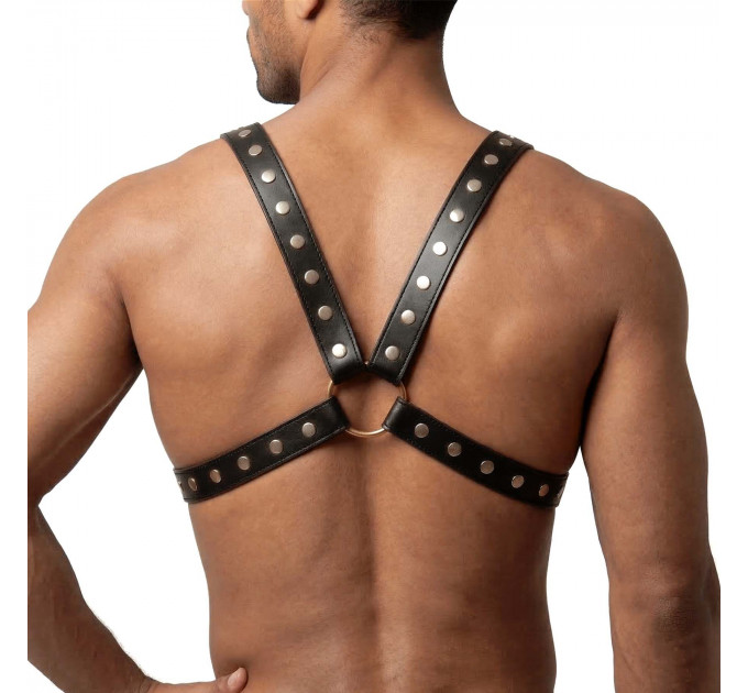 Чоловіча портупея Art of Sex - Spartacus, натуральна, колір чорний, розмір XS-M