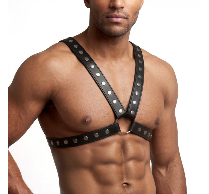 Чоловіча портупея Art of Sex - Spartacus, натуральна, колір чорний, розмір XS-M