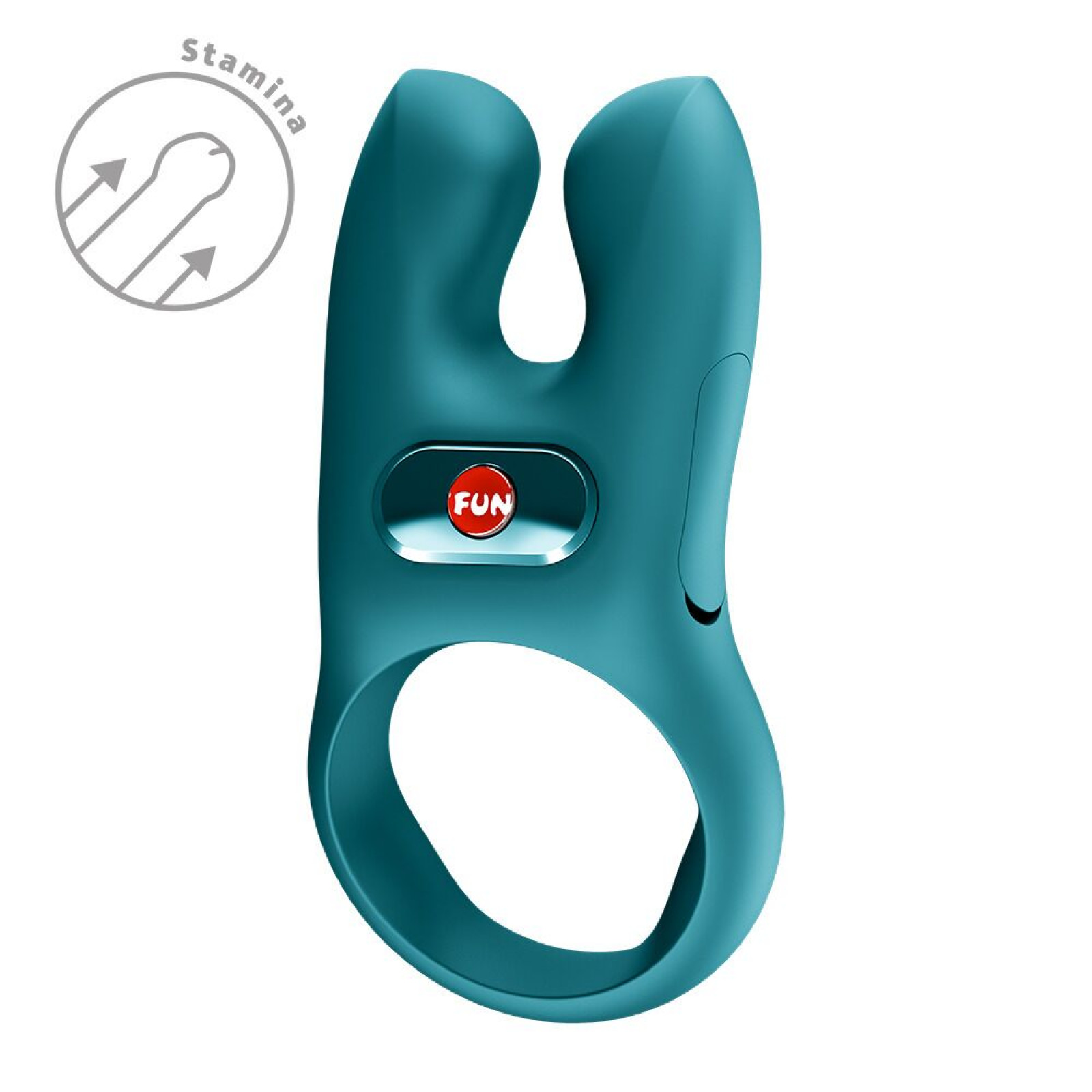 Эрекционное виброкольцо с двойной стимуляцией клитора Fun Factory NŌS CLASSIC Bottle Green, 2 мотора