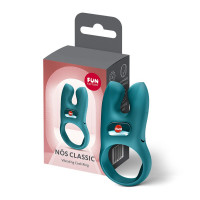 Эрекционное виброкольцо с двойной стимуляцией клитора Fun Factory NŌS CLASSIC Bottle Green, 2 мотора — Просмотреть изображение 7