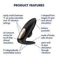 Вакуумный вибратор для пар Satisfyer Pro 4 Couples Battery Series, подходит для секса в паре — Просмотреть изображение 5