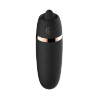 Мини-вибратор с язычком Rosy Gold - Vibrating & Licking Dual Stimulator