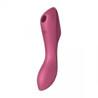 Вакуумний стимулятор із вібрацією Satisfyer Curvy Trinity 3 Red — Переглянути зображення 1