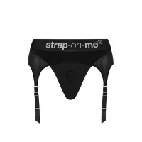 Трусики для страпона з підв’язками для панчіх Strap-On-Me REBEL HARNESS - XS (м'ята упаковка!!!) — Переглянути зображення 4
