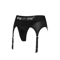 Трусики для страпона з підв’язками для панчіх Strap-On-Me REBEL HARNESS - XS (м'ята упаковка!!!) — Переглянути зображення 3