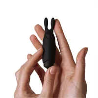 Віброкуля Adrien Lastic Pocket Vibe Rabbit Black зі стимулювальними вушками — Переглянути зображення 4