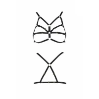 Бюстгальтер-стрепи Passion Exclusive ARMANDA BRA S/M, black — Переглянути зображення 5