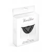 Трусики-стрінги з перлинною ниткою Fashion Secret KATIA Black — Просмотреть изображение 3