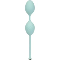 Роскошные вагинальные шарики PILLOW TALK - Frisky Teal с кристаллом, диаметр 3,2см, вес 49-75гр — Просмотреть изображение 6