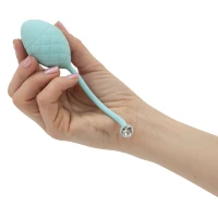 Роскошные вагинальные шарики PILLOW TALK - Frisky Teal с кристаллом, диаметр 3,2см, вес 49-75гр — Просмотреть изображение 3