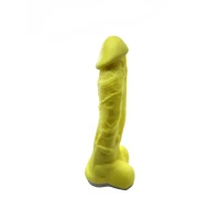 Мило у формі пеніса Чистий Кайф Yellow size XL, крафтове мило-член, натуральне — Просмотреть изображение 1
