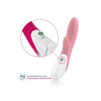 Вибратор-кролик Mystim Danny Divido Pink с глубокой вибрацией, 2 мотора