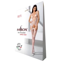 Відвертий бодістокінг з глибоким декольте Passion BS075 white — Переглянути зображення 5