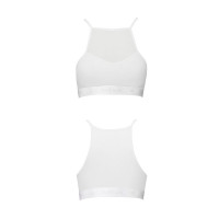 Спортивный топ с прозрачной вставкой Passion PS006 TOP XL, white