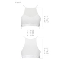 Спортивный топ с прозрачной вставкой Passion PS006 TOP XL, white