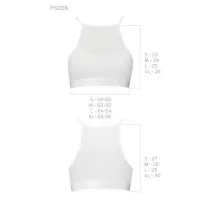 Спортивний топ з прозорою вставкою Passion PS006 TOP XL, white — Переглянути зображення 5