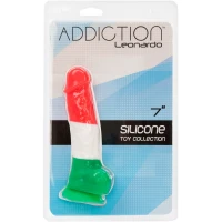 Кольоровий фалоімітатор ADDICTION - LEONARDO - 7 &quot;- 3 COLOURS, 17,8 см, силікон, вібропуля в подарун — Переглянути зображення 5