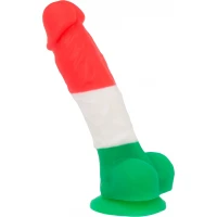 Кольоровий фалоімітатор ADDICTION - LEONARDO - 7 &quot;- 3 COLOURS, 17,8 см, силікон, вібропуля в подарун — Переглянути зображення 3
