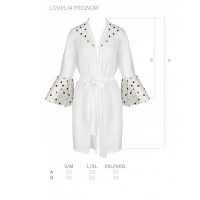 Воздушный пеньюар Passion LOVELIA PEIGNOIR L/XL, white