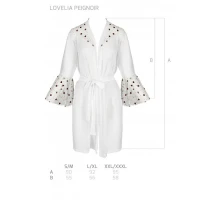 Повітряний пеньюар Passion LOVELIA PEIGNOIR L/XL, white — Просмотреть изображение 6