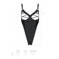 Боді з екошкіри Passion CELIN BODY L/XL, black, з доступом, відкритий — Переглянути зображення 7